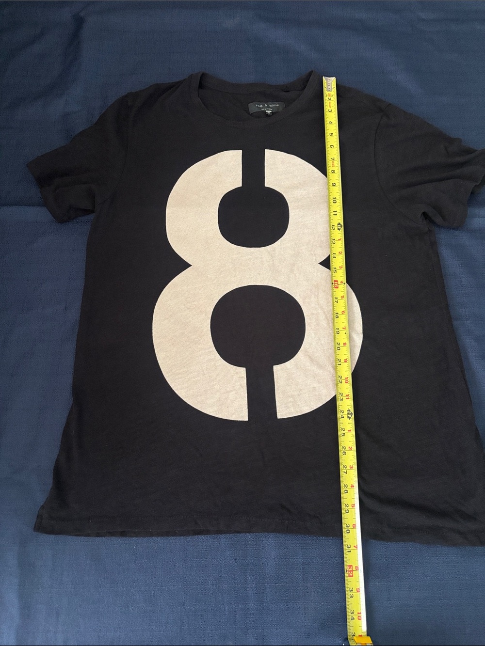 rag & bone Black Crewneck Tee - Picture 3 of 7